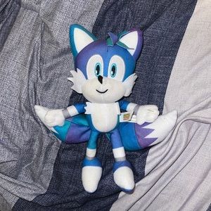 Gradient Sonic The Hedgehog Tails Plush Doll Toy 9" Blue Purple